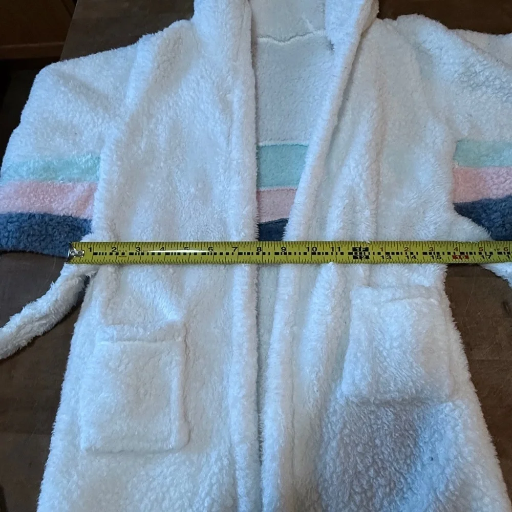 Unicorn Kids Robe - White with Pastel Accents 4/5t